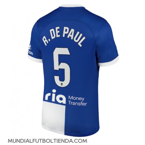 Camiseta Atletico Madrid Rodrigo De Paul #5 Segunda Equipación Replica 2023-24 mangas cortas
